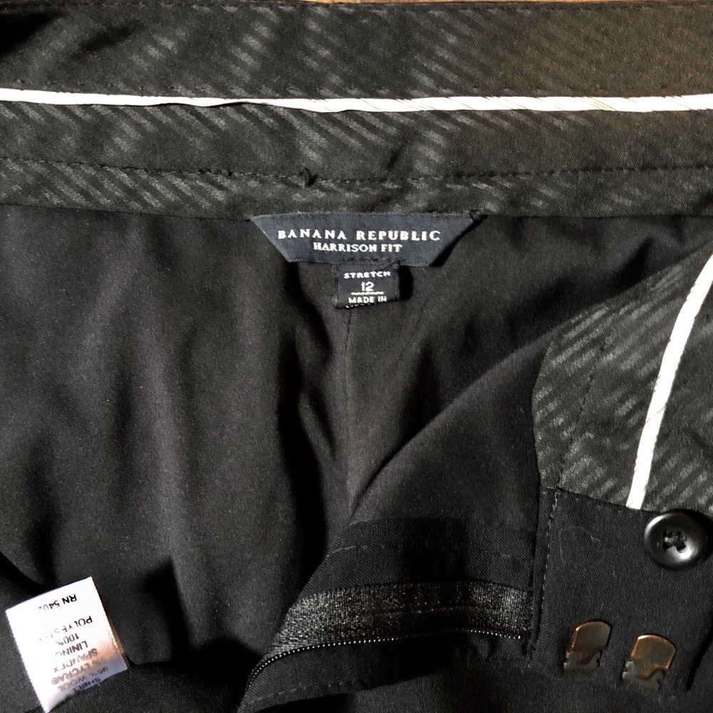 Banana Republic Harrison Fit Stretch Wool Pant 12 - Picture 3 of 4